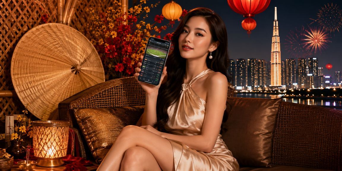 Người dùng TP.HCM đặt cược thể thao trực tuyến với chiếc nón lá Việt Nam truyền thống