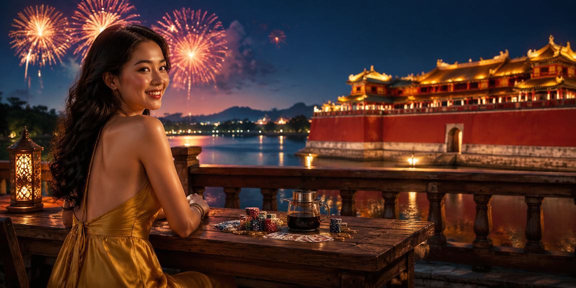 Người chơi tại Huế thư giãn với game bài trực tuyến và cà phê Việt Nam buổi chiều